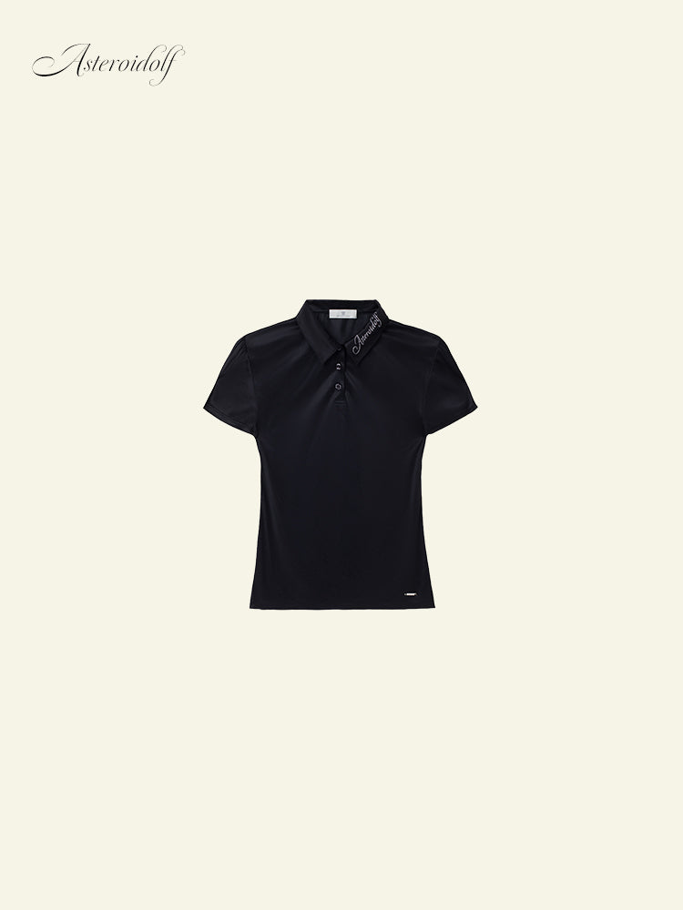 Effortless Embroider Polo ｜Ink Black